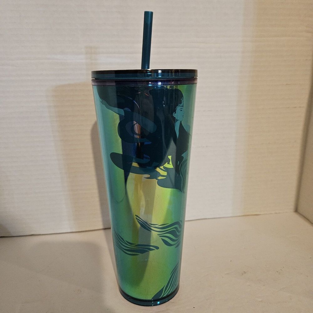 2023 Starbucks Holo Teal Glacier 24 oz Siren Mermaid Straw Tumbler, New with Tag